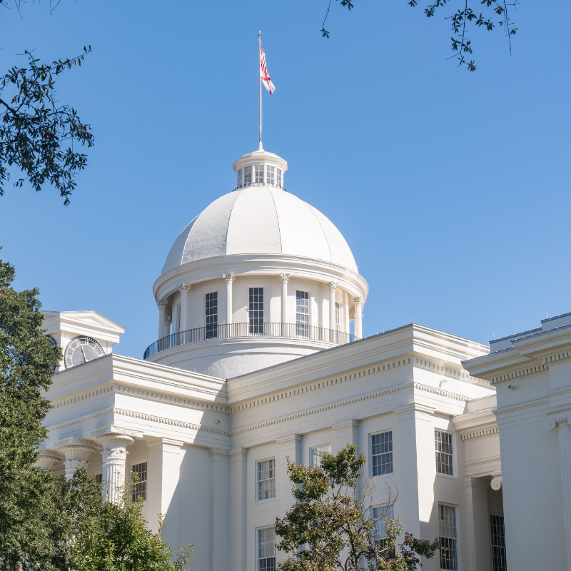 an image of the Alabama state capitol building.