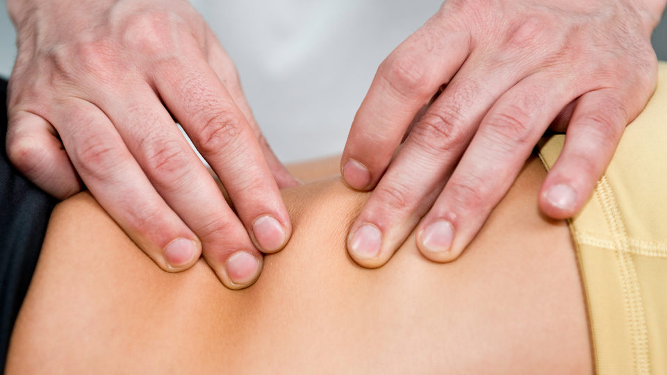 woman receiving fascial therapy