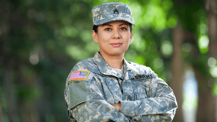 female army soldier