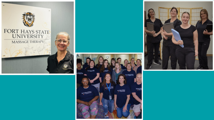 Three images in a collage that show different Massage Schools Grant recipients.