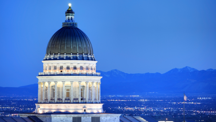 an image of the Utah state capitol building.